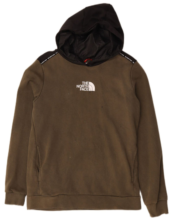 Suéter gráfico com capuz The North Face Boys 14-15 anos XL Khaki Colourblock