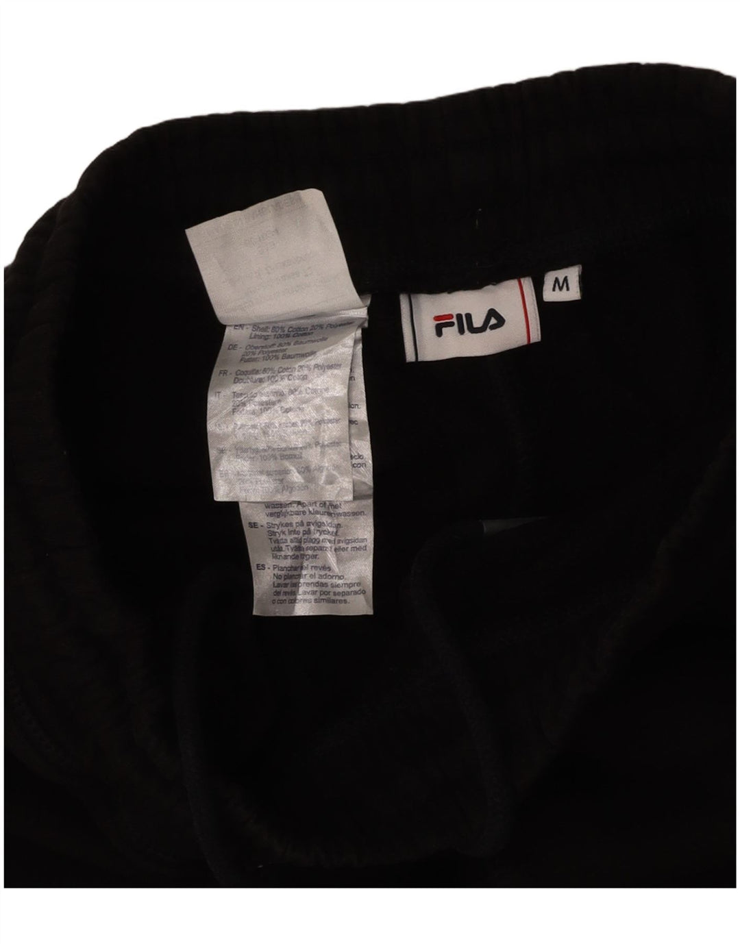 Calça de treino masculina FILA Graphic Joggers médio algodão preto