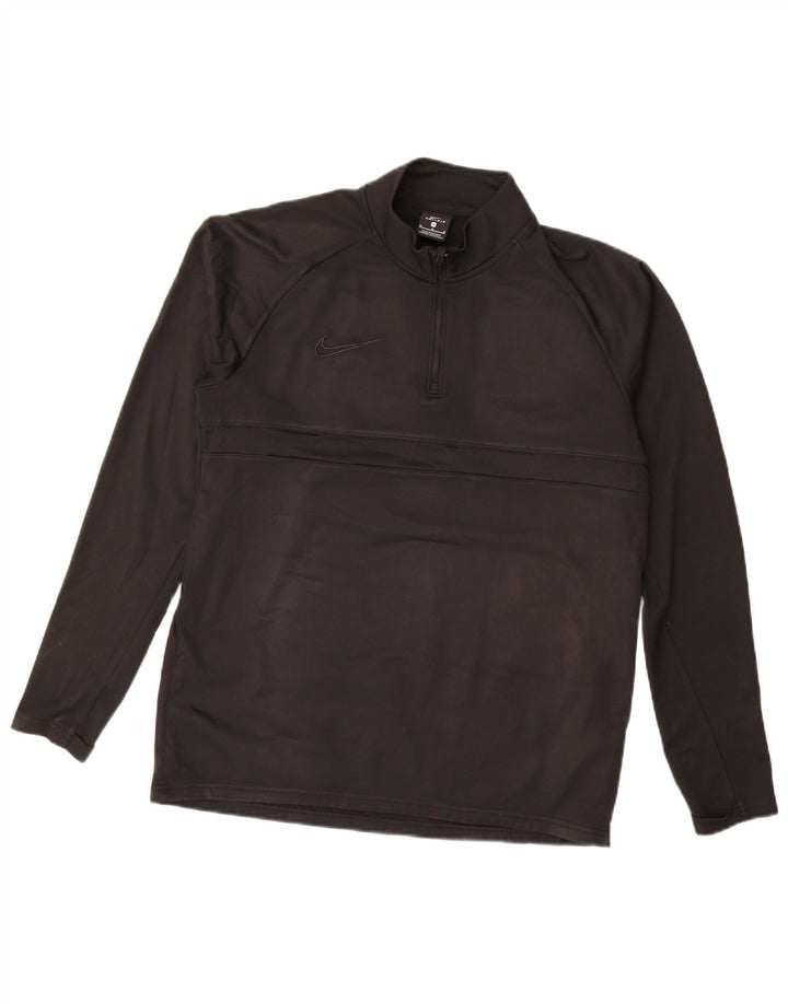 Moletom Nike Masculino Dri Fit Zip Neck Suéter Médio Preto Poliéster