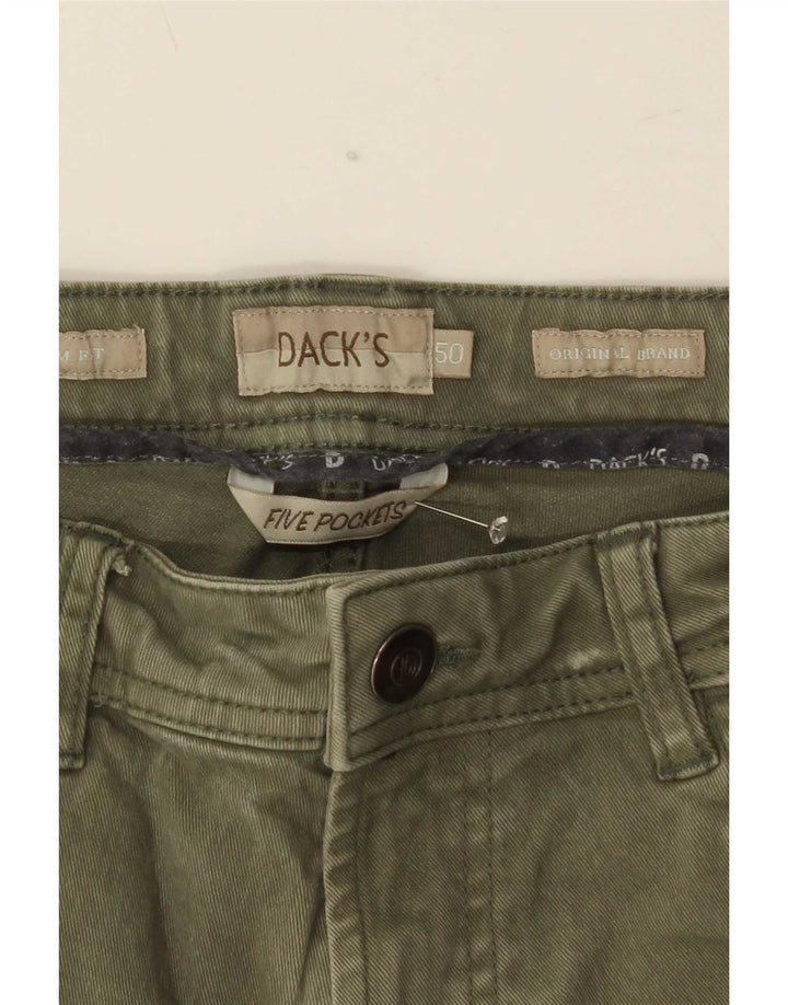 Dack's Mens Slim Jeans IT 50 Grande W34 L30 Algodão Cáqui