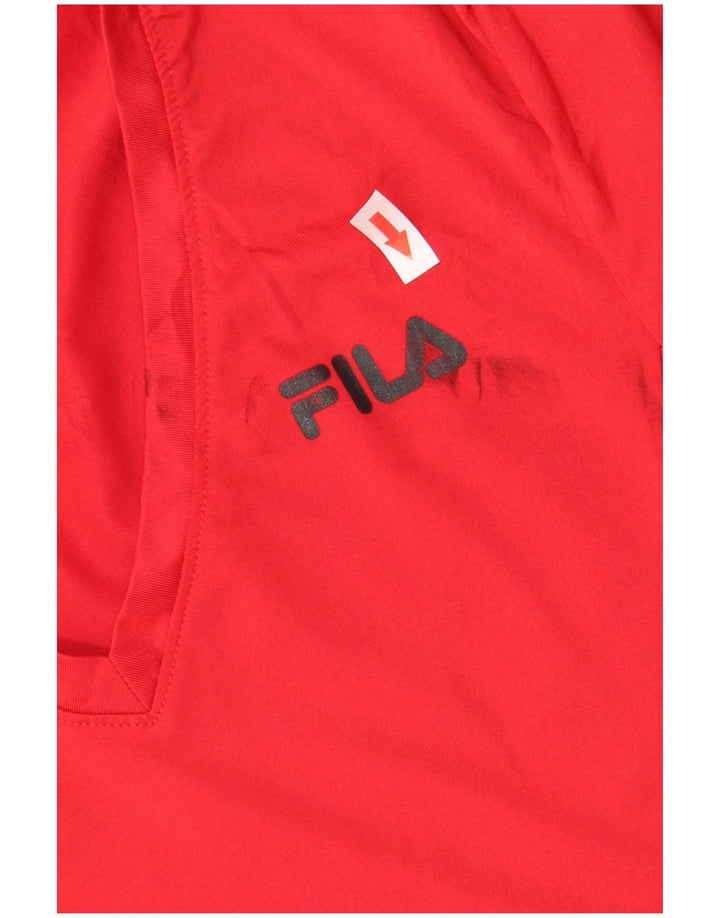 FILA Mens Top Manga Longa XS Poliéster Vermelho