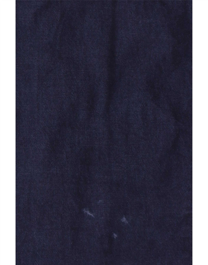 Camisa jeans masculina de manga curta G-Star grande algodão azul marinho