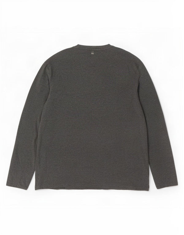 Mountain Warehouse Mens Top Manga Longa 2XL Algodão Cinza