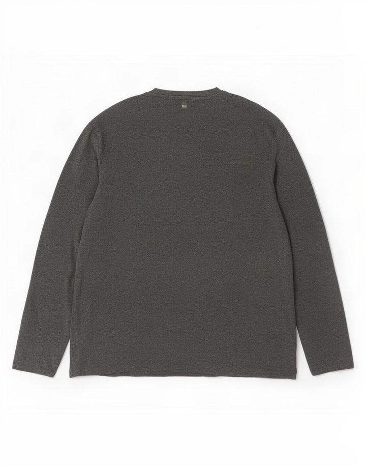 Mountain Warehouse Mens Top Manga Longa 2XL Algodão Cinza
