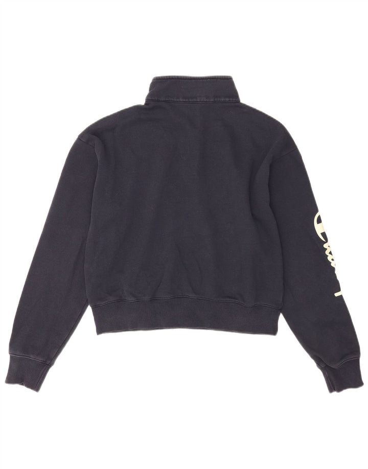 Champion moletom feminino cropped com estampa gráfica UK 14 médio azul marinho