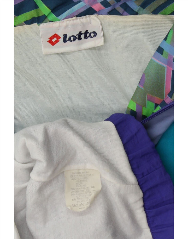 LOTTO Mens Treino Top Jaqueta Grande Roxo Colourblock Poliamida