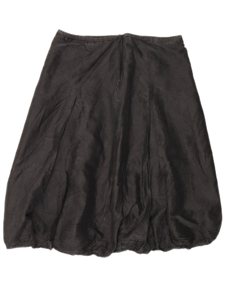 Saia bolha feminina Coast UK 14 grande W32 seda cinza