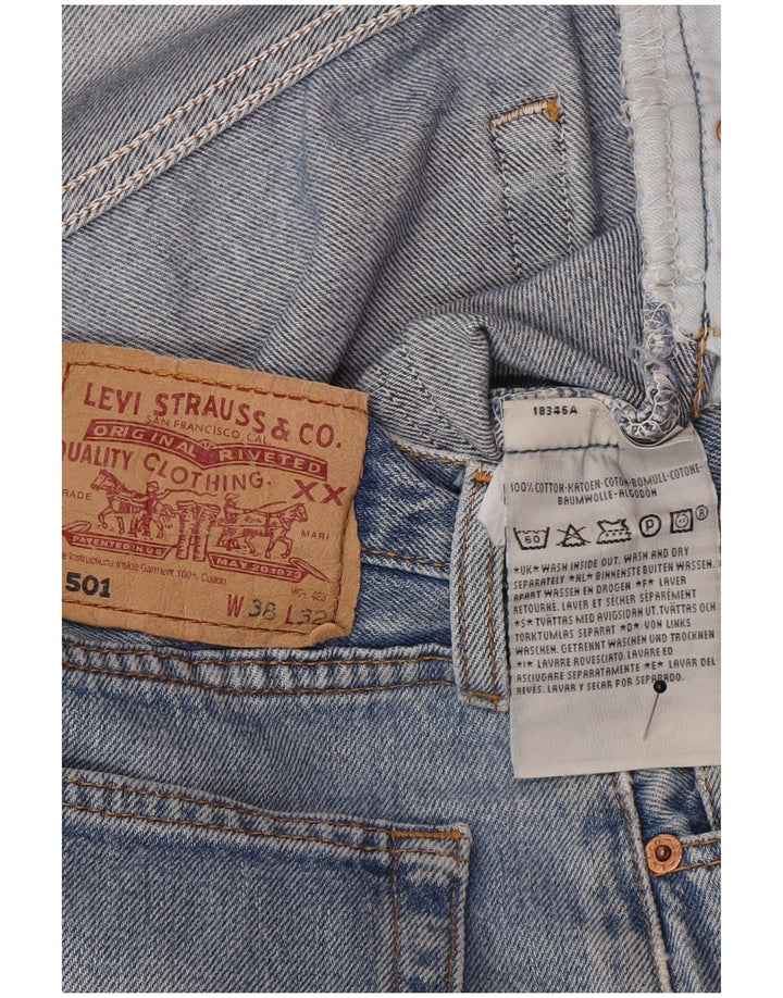 Calça jeans reta masculina Levi's W38 L32 azul algodão