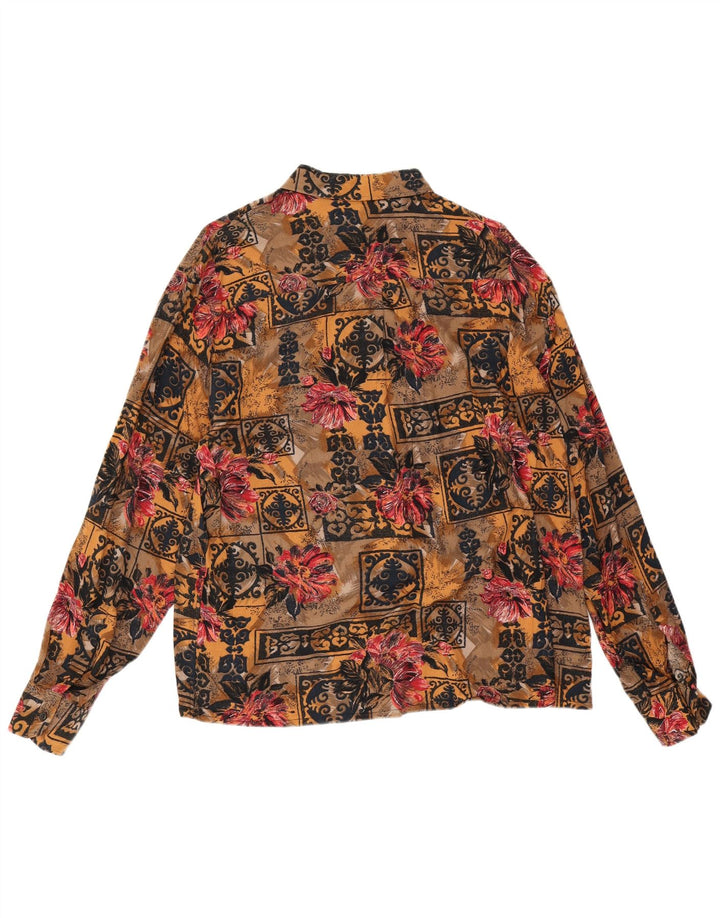 Camisa masculina vintage média patchwork multicolorida