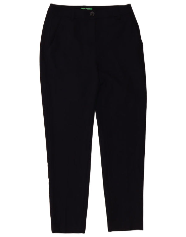 Calça feminina Benetton Slim Suit IT 38 XS W28 L26 Azul marinho Poliéster