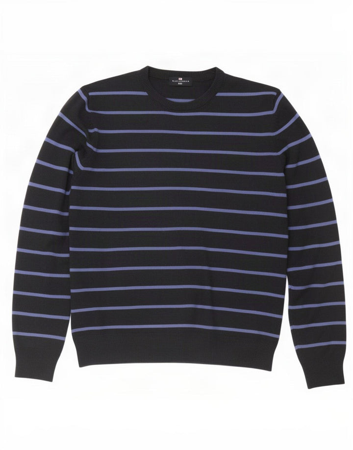Suéter masculino Marks & Spencer Blue Harbor com gola redonda, grande azul marinho