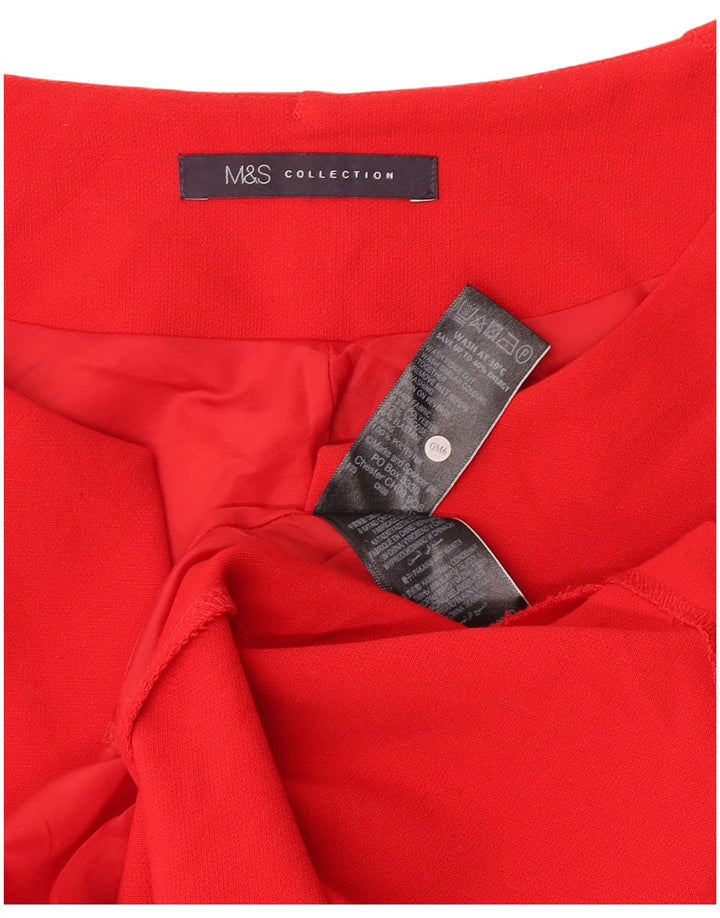 Vestido bainha feminino Marks & Spencer Reino Unido 14 grande poliéster vermelho