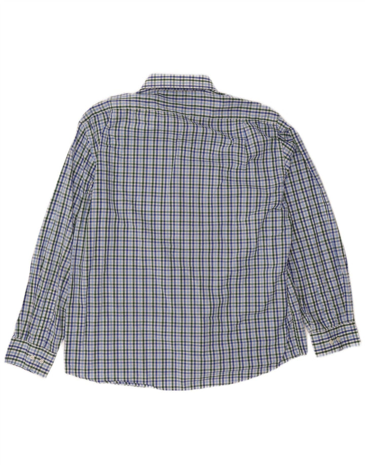 Camisa justa masculina DOCKERS tamanho 17 1/2 XL algodão xadrez multicolorido