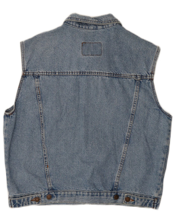 Casucci Mens Denim Gilet UK 40 Grande Algodão Azul