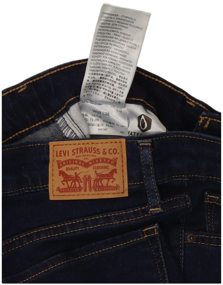 Calça jeans feminina LEVI'S 711 skinny W29 L28 azul marinho algodão