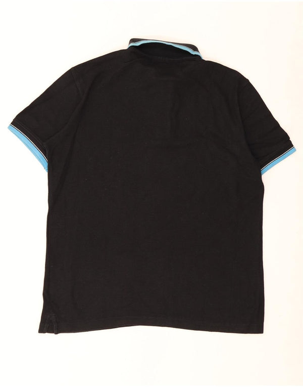 Camisa polo masculina Fila IT 50 algodão preto médio
