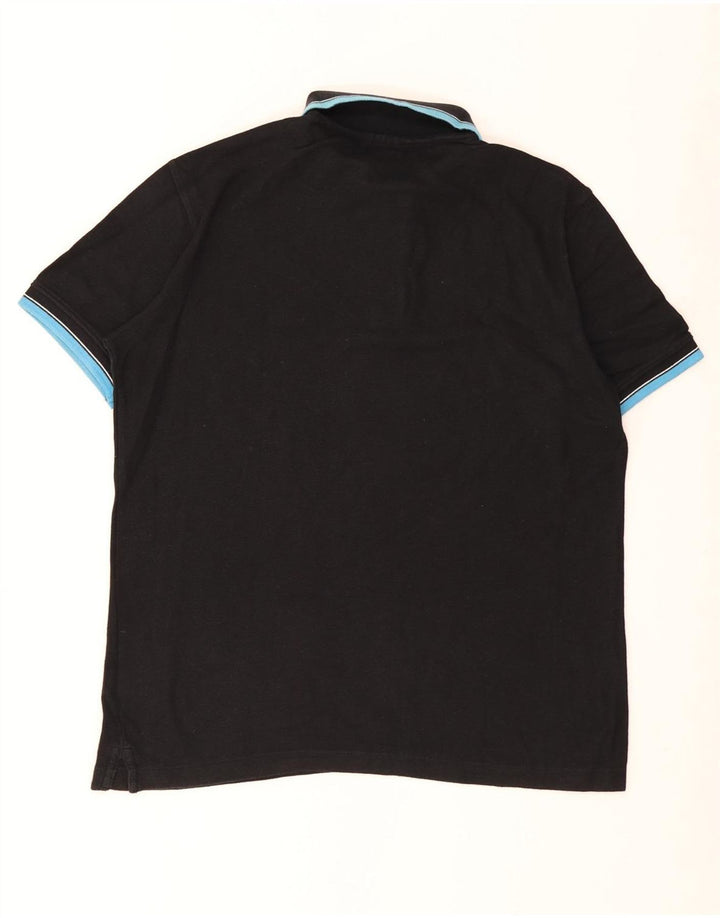 Camisa polo masculina Fila IT 50 algodão preto médio