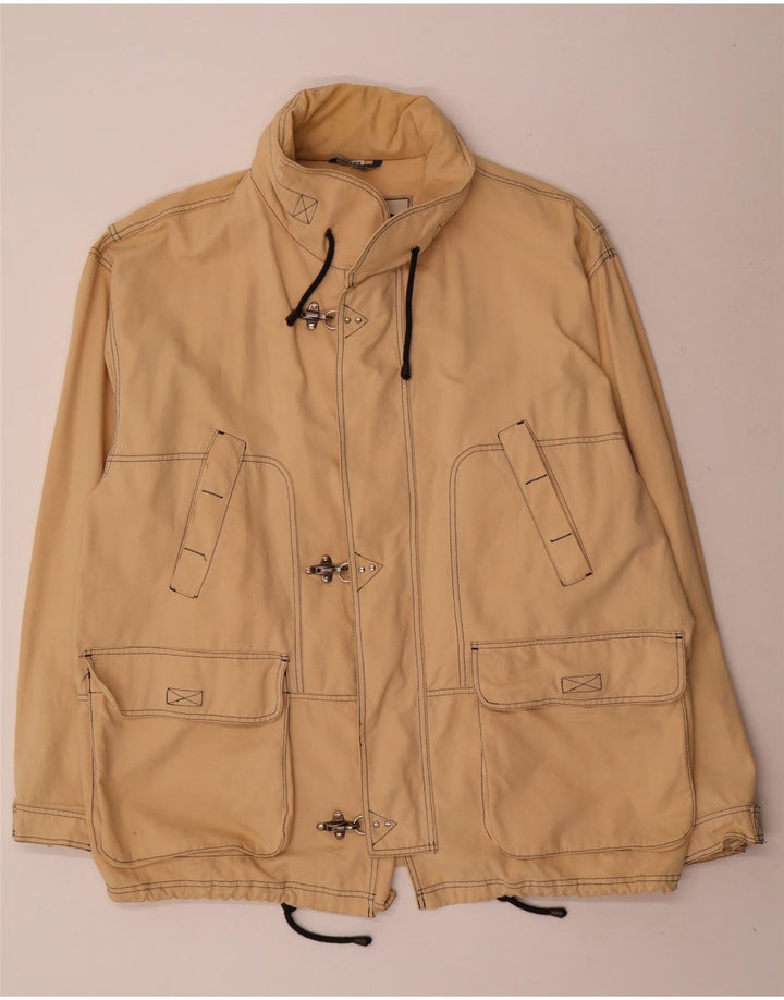 Jaqueta utilitária masculina Faciba IT 58 4XL algodão bege