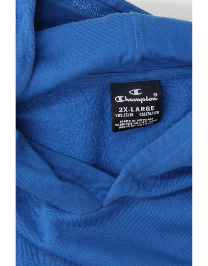 CHAMPION Boys Hoodie Jumper 15-16 Years 2XL Blue Cotton Vintage Champion and Second-Hand Champion from Messina Hembry 