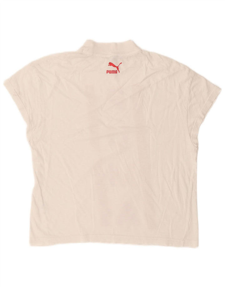 Puma Camiseta Feminina Graphic Top UK 10 Pequena Branca