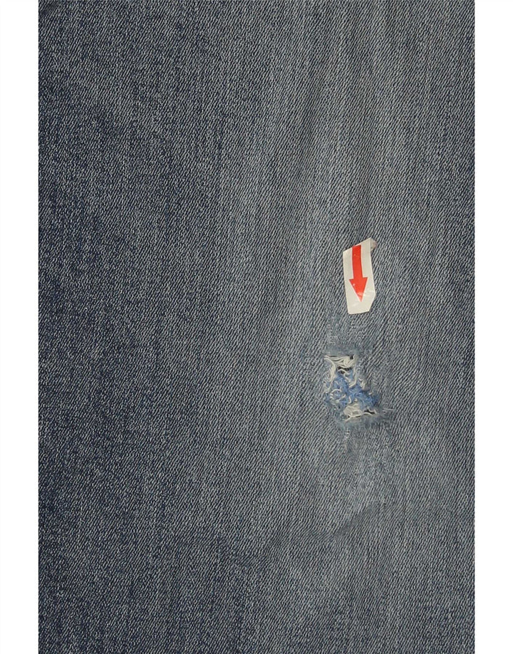 Trussardi Calça jeans masculina desgastada IT 51 grande W37 L26 azul