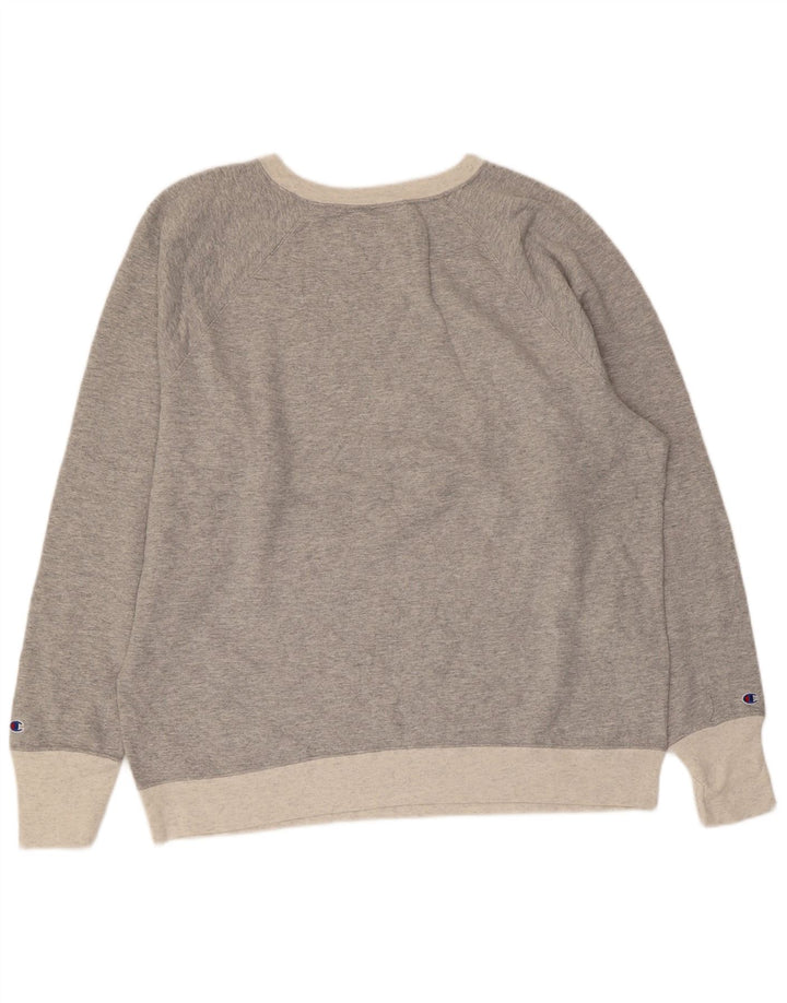 CHAMPION Suéter feminino oversized UK 18 XL cinza poliéster
