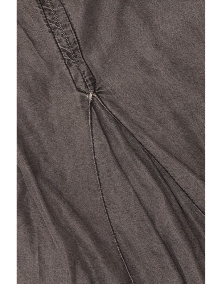 Vestido feminino Ted Baker evasê tamanho 2 pequeno cinza Lyocell