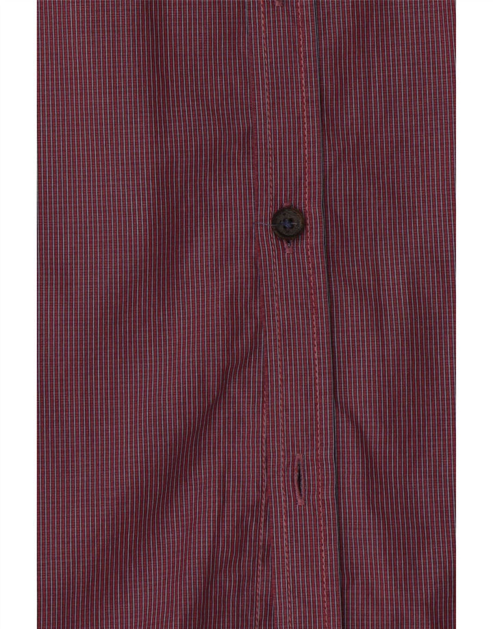 Camisa masculina Ted Baker tamanho 4 grande algodão xadrez vermelho