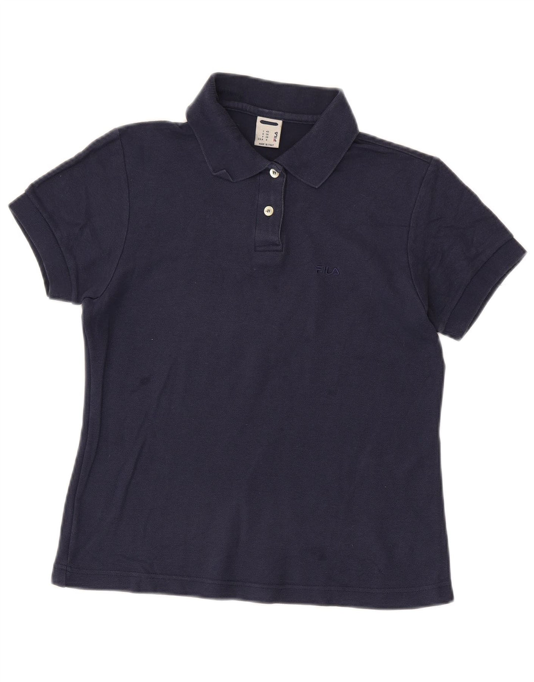 Camisa polo feminina FILA IT 42 algodão azul marinho médio