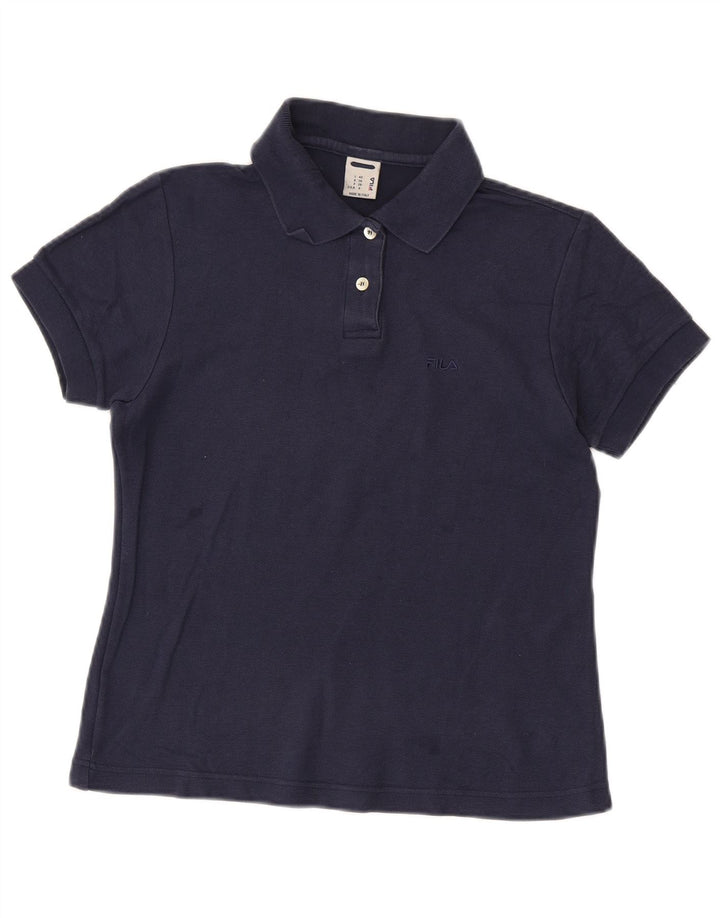 Camisa polo feminina FILA IT 42 algodão azul marinho médio