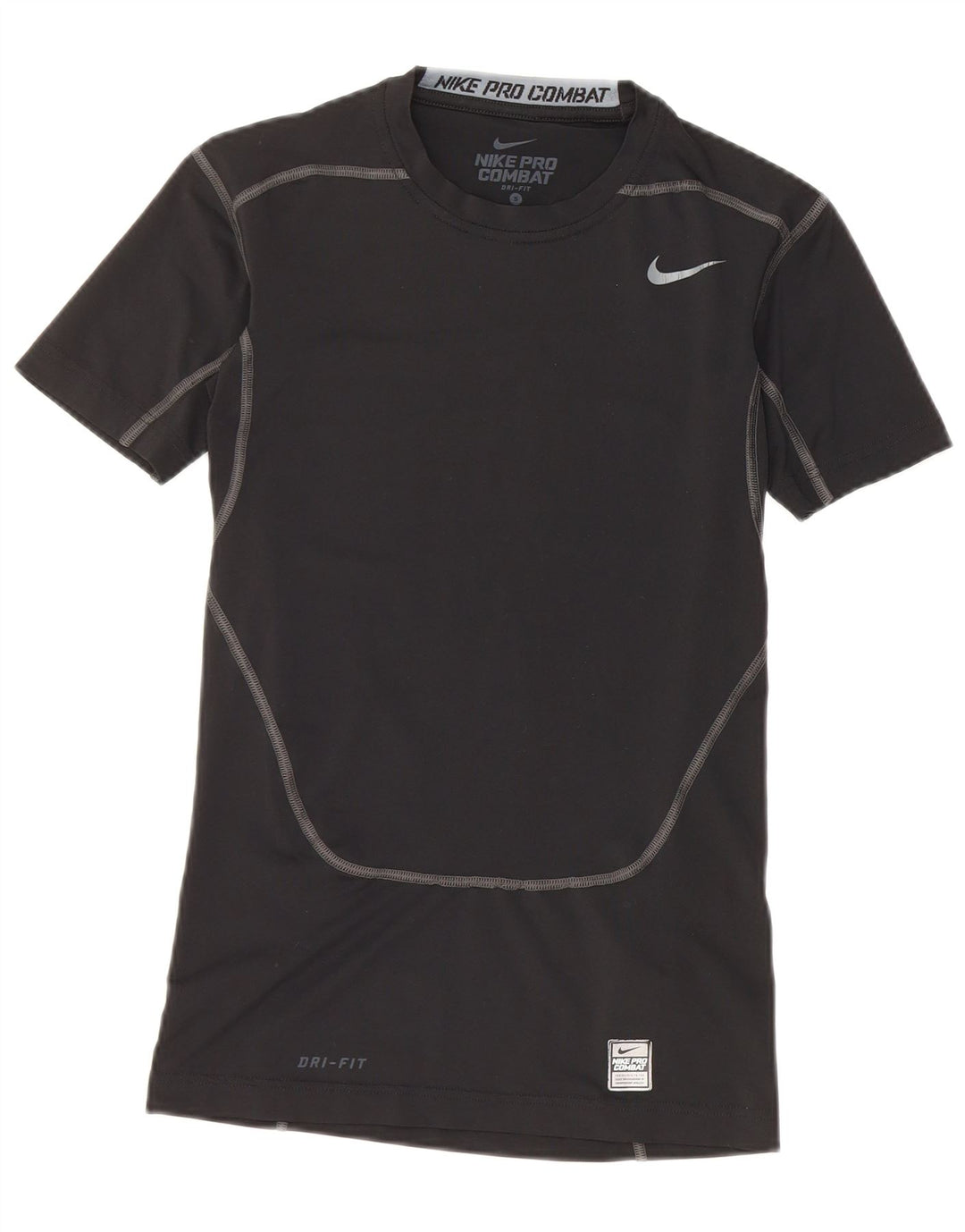 Camiseta Nike masculina de compressão top pequeno poliéster preto