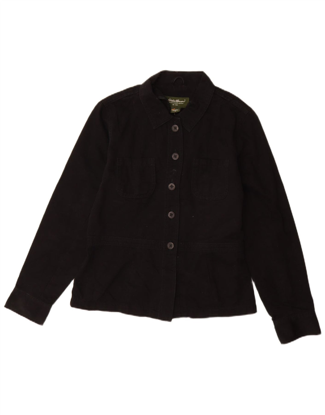 Jaqueta bomber feminina EDDIE BAUER UK 14 algodão preto médio