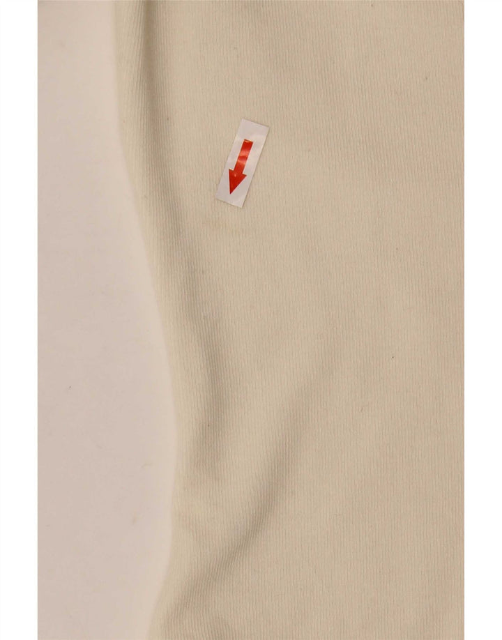 Macacão feminino de manga comprida Zara UK 12 médio off white