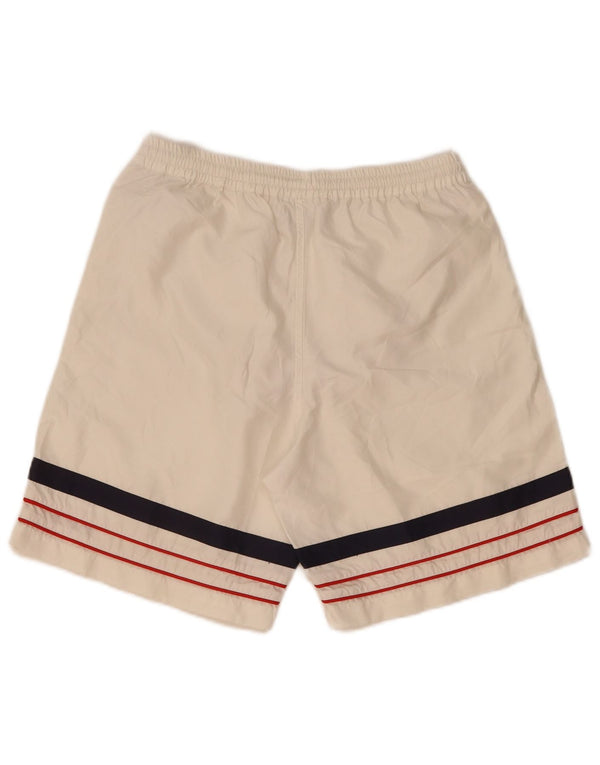 Fila Mens Sport Shorts Médio Listrado Branco Poliéster