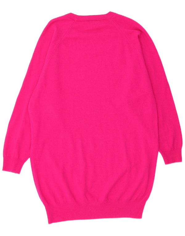 Vestido feminino Stefanel UK 14 acrílico rosa médio