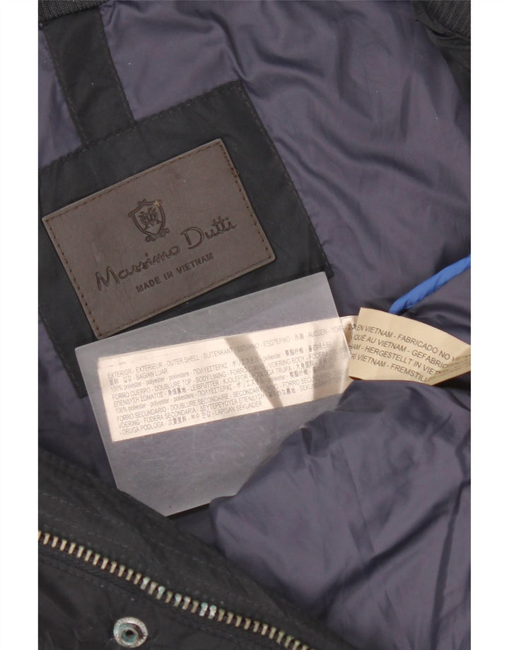 Colete acolchoado masculino Massimo Dutti UK 44 2XL poliéster azul marinho