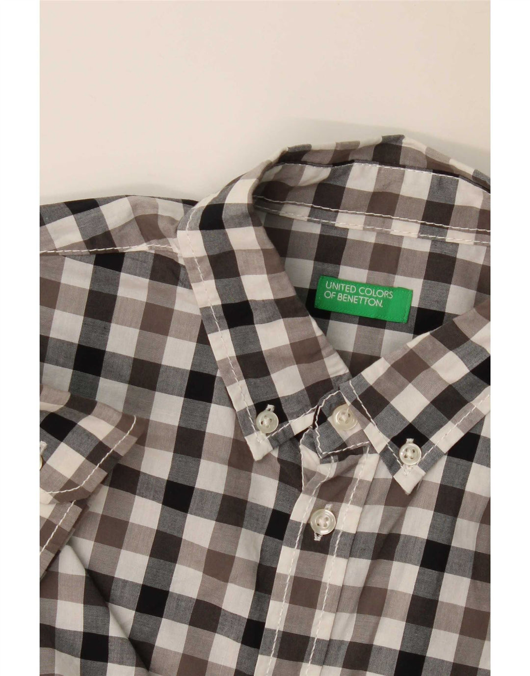Camisa Benetton Boys 11-12 Anos Xadrez Multicolorido