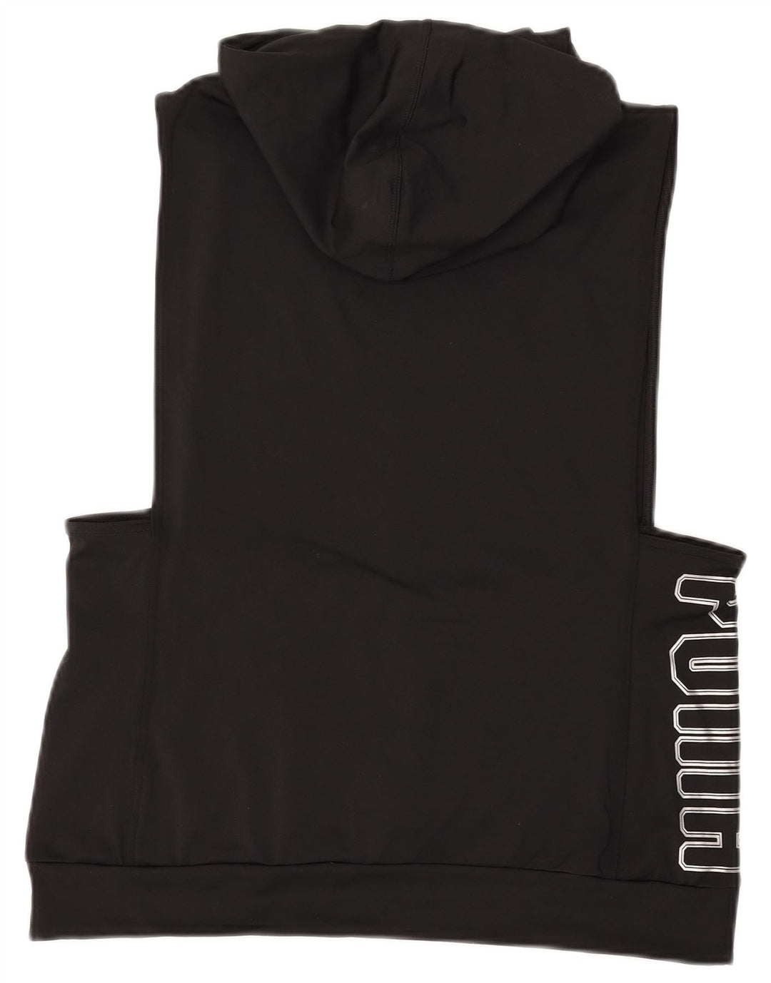 PUMA feminino gráfico sem mangas moletom com capuz Reino Unido 12 médio preto poliéster