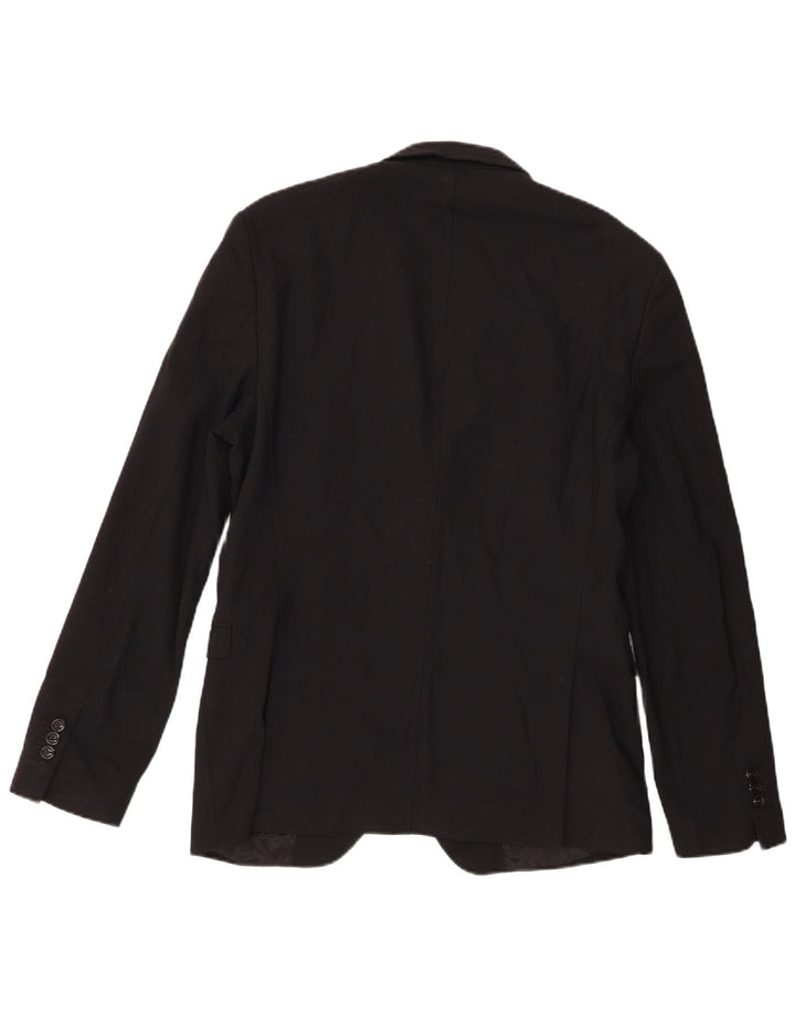 Jaqueta blazer masculina Zara com 2 botões EU 52 3XL poliéster preto