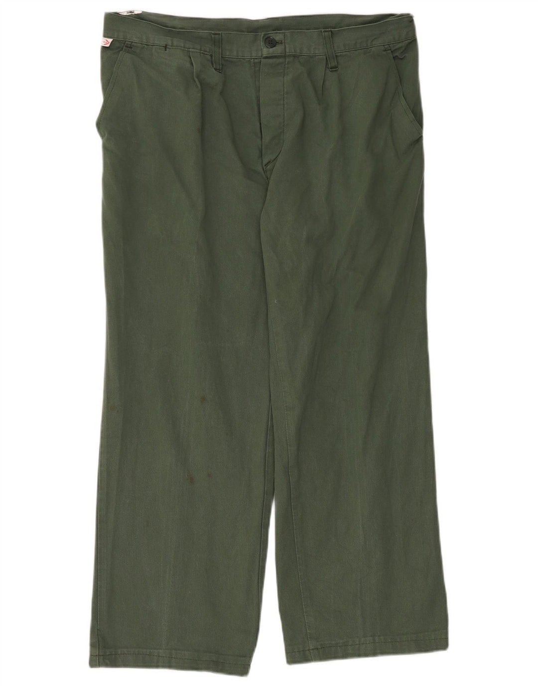 Calça chino reta masculina VINTAGE W38 L30 verde