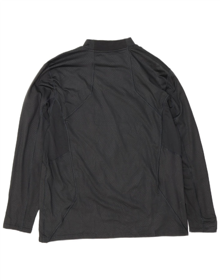 Russell Athletic Mens Dri-Power Gráfico Top Manga Longa XL Preto Geométrico