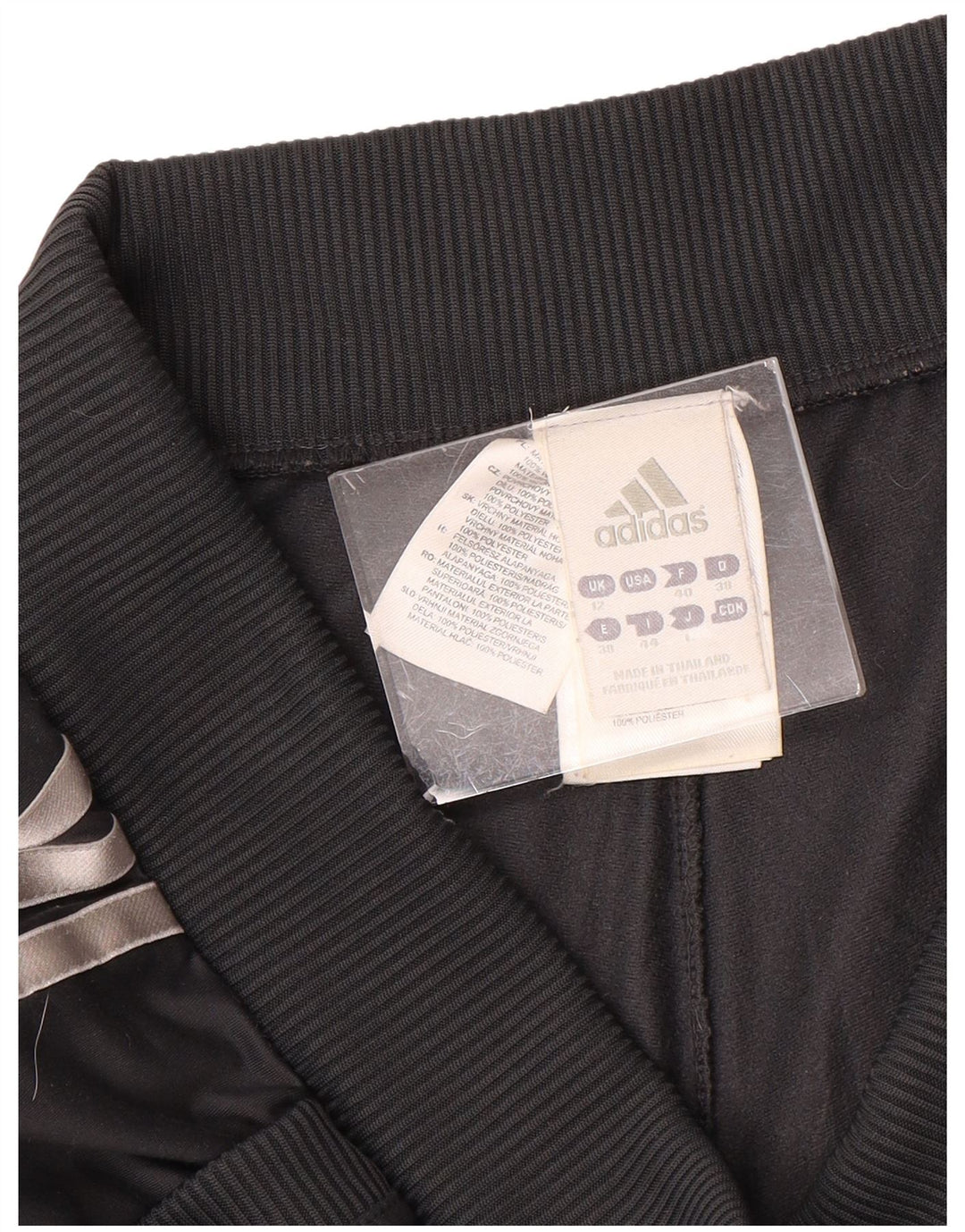 Calças de treino femininas ADIDAS UK 12 poliéster cinza médio