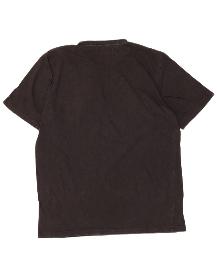Fred Perry Camiseta masculina gráfica Top médio algodão preto