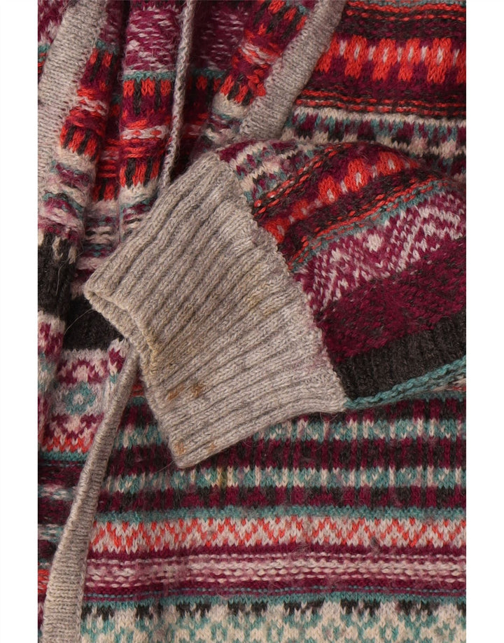 Suéter cardigã feminino grande Indigo UK 14 médio multicolorido