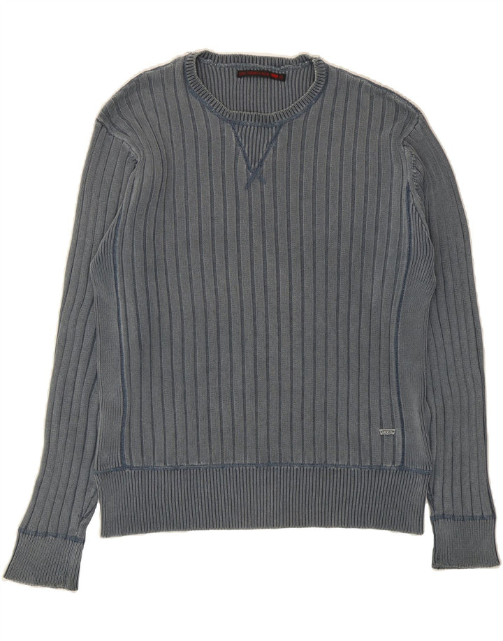 LEVI'S Womens Boat Neck Jumper Sweater UK 18 XL Navy Blue Cotton Vintage Levi's and Second-Hand Levi's from Messina Hembry 