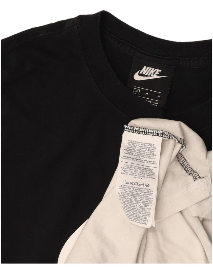 Camiseta feminina NIKE com estampa gráfica UK 12 médio branco colorblock algodão