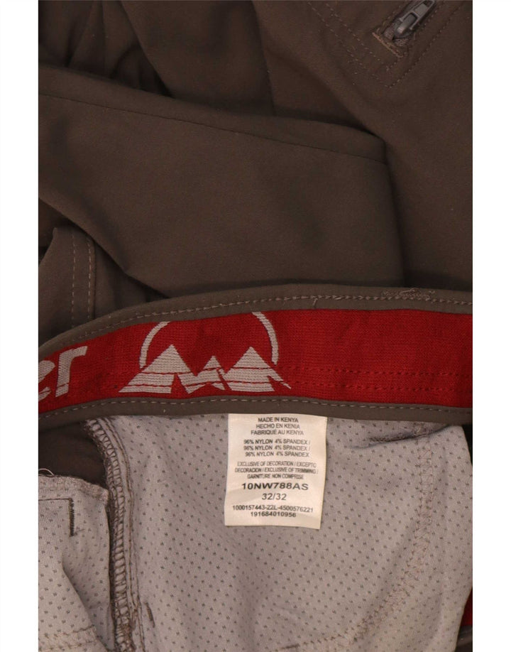 Calça cargo masculina Wrangler reta W32 L32 cáqui nylon