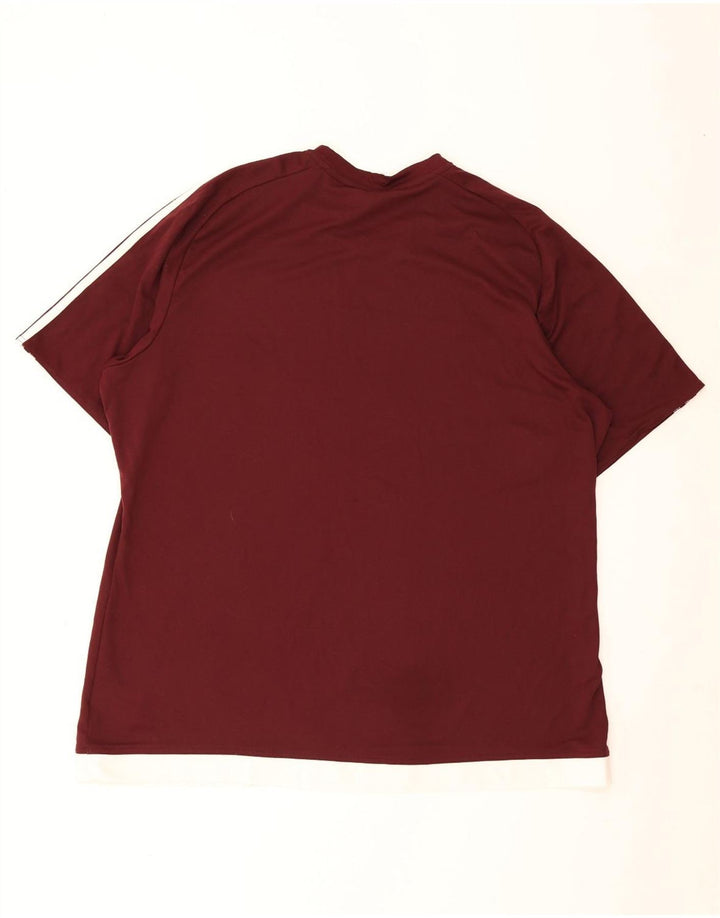 Adidas Masculino Climalite Camiseta Top 2XL Borgonha Poliéster