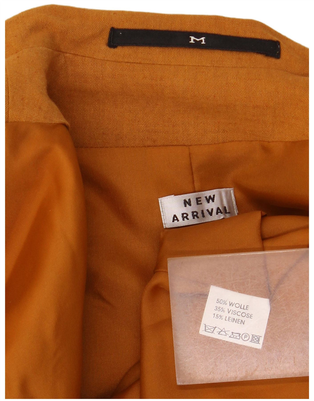 Nova chegada feminina jaqueta blazer duplo breasted reino unido 14 lã bege médio