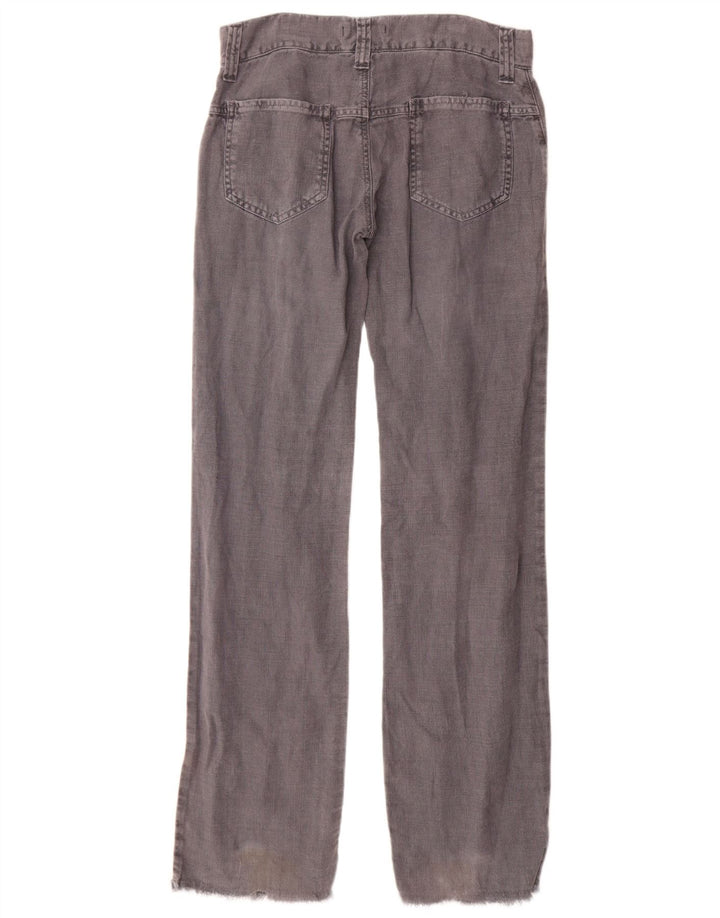 Calça feminina reta casual Dolce & Gabbana IT 44 médio W30 L34 cinza